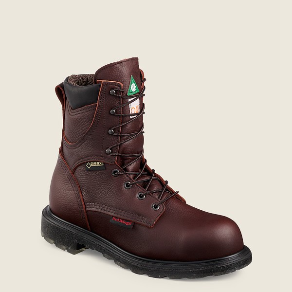 Red Wing Mens Safety Boots - Supersole® 2.0 - 8-inch Insulated Waterproof Csa Toe - Burgundy - NXE12